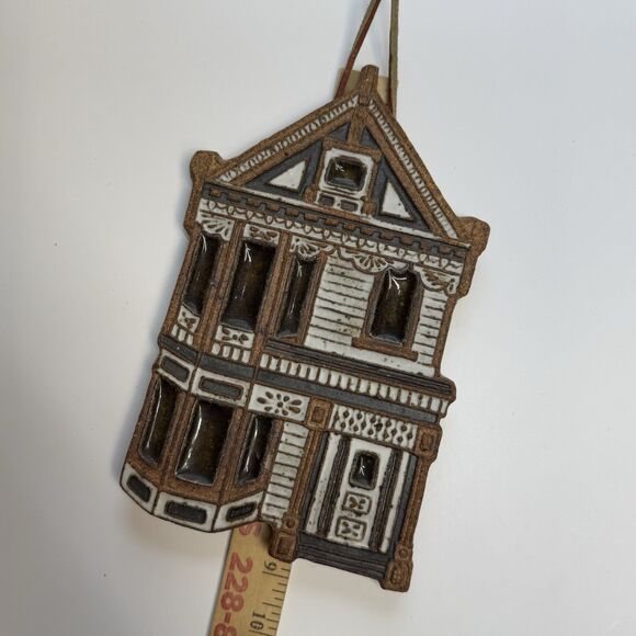 Victoria Littlejohn Rustic Stoneware Tile Victorian House Trivet Wall Hanging - Picture 4 of 8